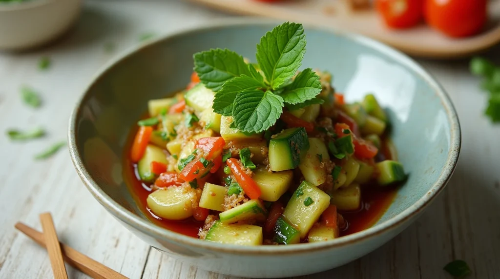 Cucumber kimchi, or Oi Sobagi, is a quick, refreshing, and crunchy Korean dish, perfect for all skill levels. A lighter, faster twist on traditional kimchi.