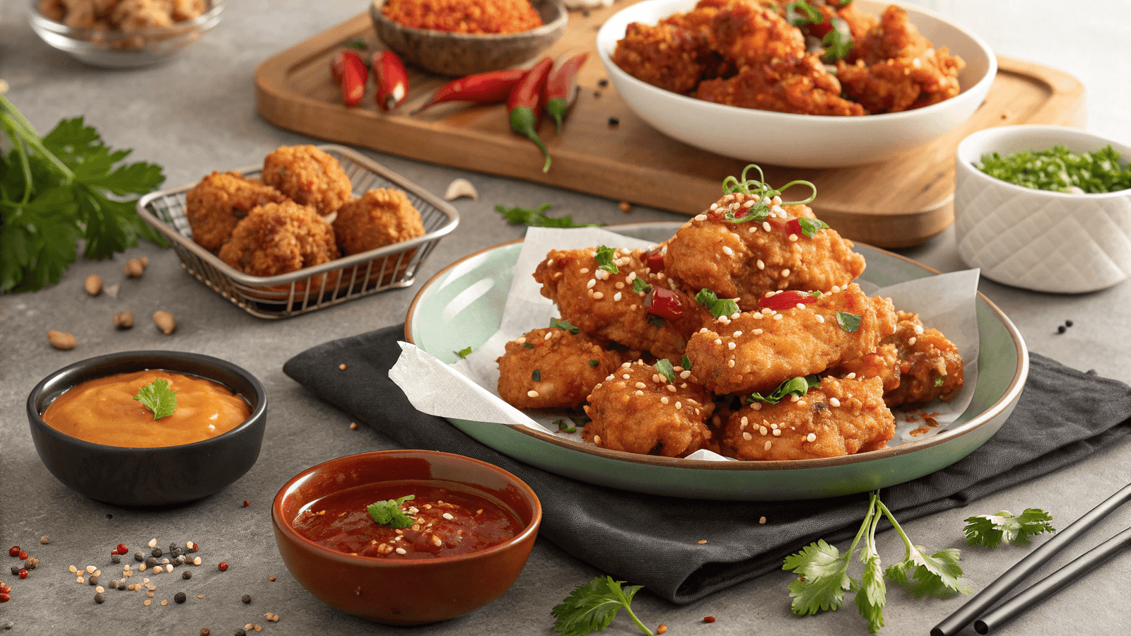 Korean Fried Chicken | Korean Recipes | Crispy Kimchi